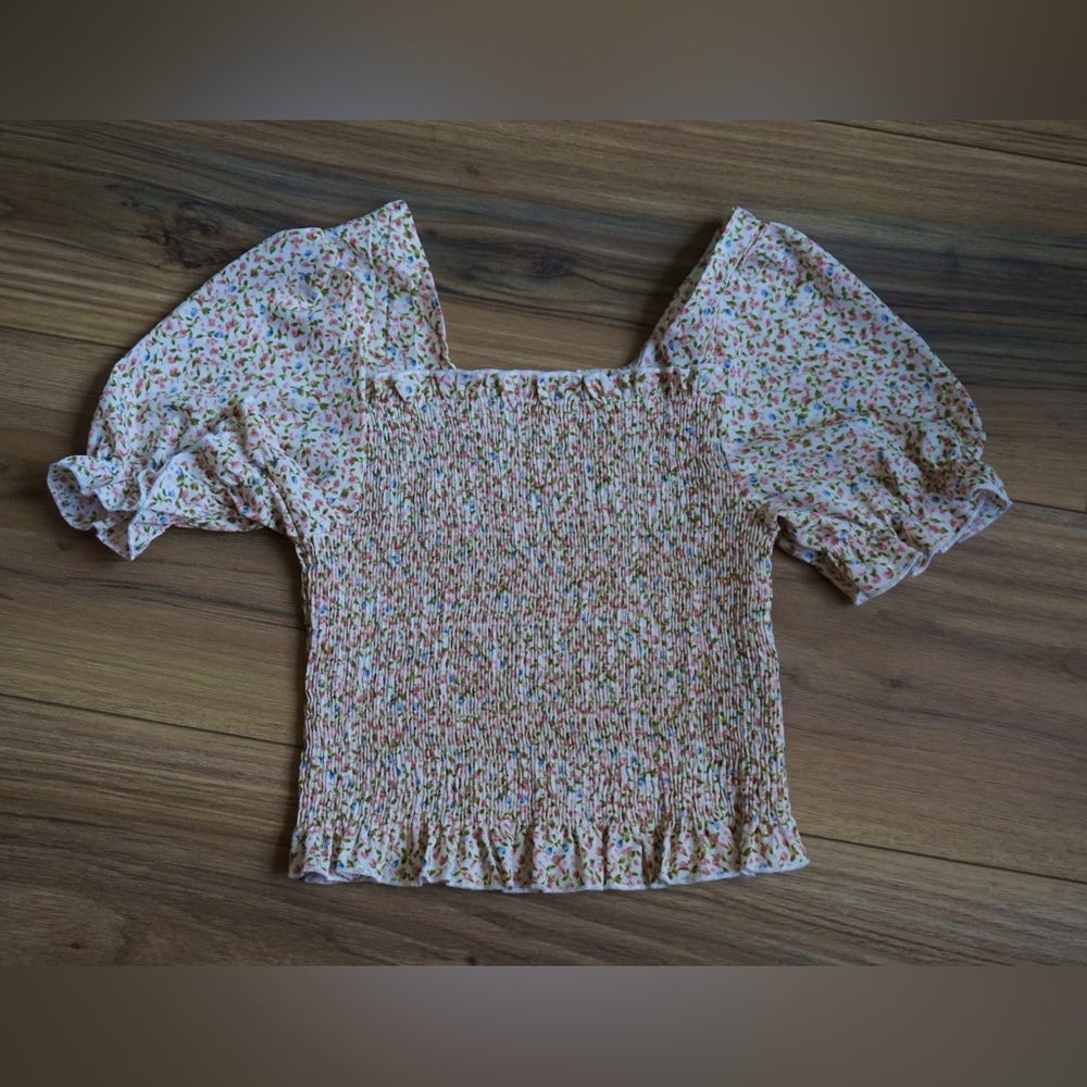 Floral Puff Sleeve Top